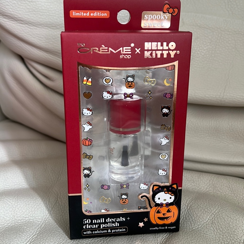 HELLO KITTY NAIL POLISH and STICKERS ( DECALS )